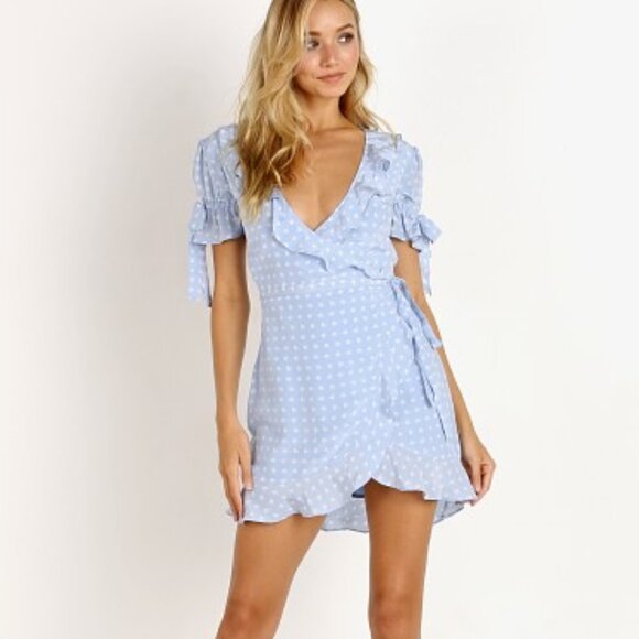 For Love and Lemons Blue Heart Dress size 4 - Picture 1 of 6